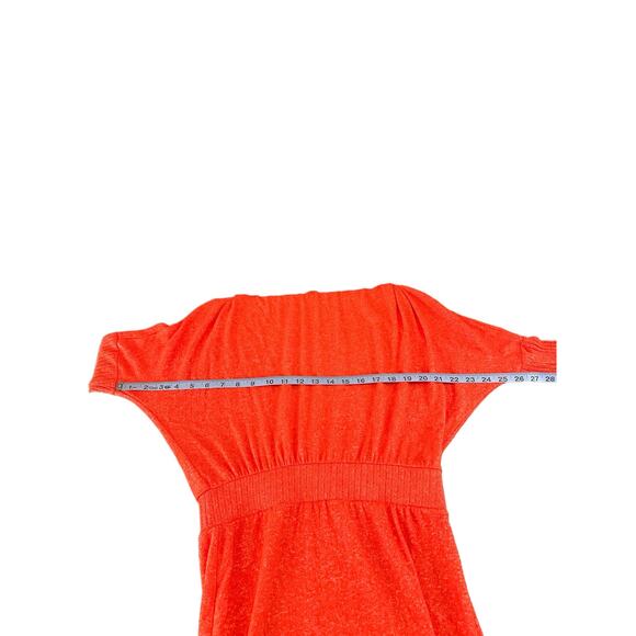 Anthropologie Daily Practice Orange Draped Soft Cowl Neck Midi Dress Size XS - Picture 10 of 13